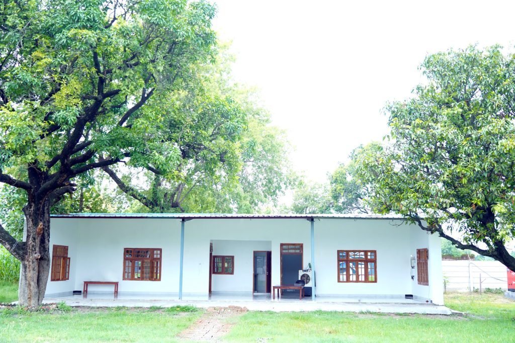 A farm building on the KPC campus